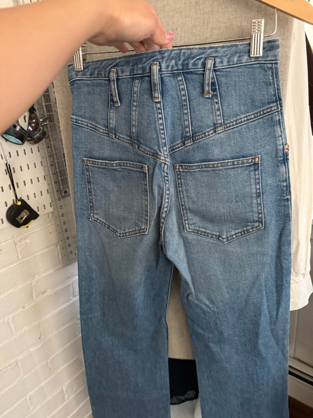 Marissa Webb Light Blue Flare Jeans from her spring 2019 collection - Picture 9 of 14